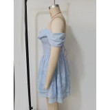 Women Summer Sexy Strapless Backless Dress