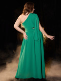 Women Solid One Shoulder Chic Elegant Maxi Dress