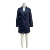 Spring Women Fashion Blazer Skirt Suit Two-Piece Set