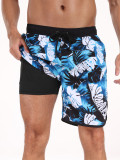 Men's multi-pocket printed beach shorts