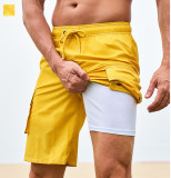 Summer men's Solid beach pants