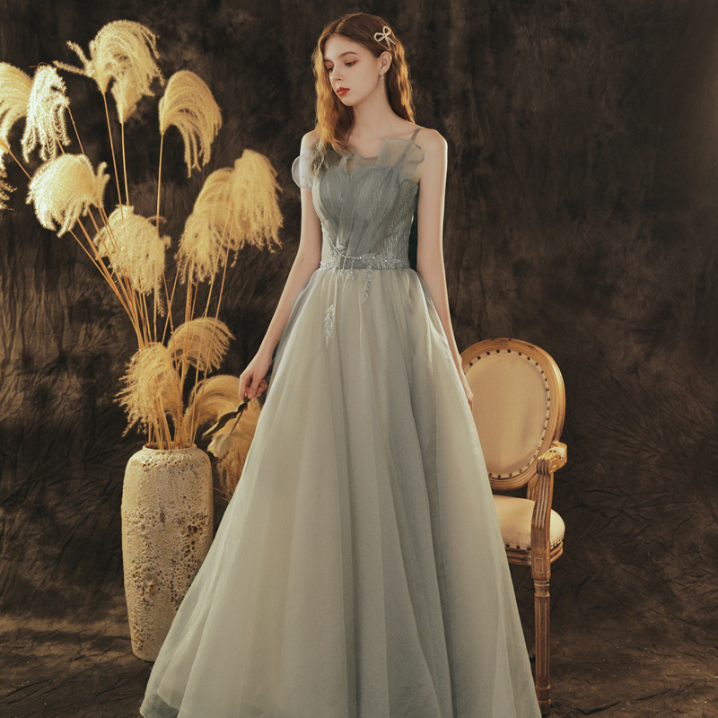 Women black annual meeting dinner evening dress(Processing time need 3-6 days)