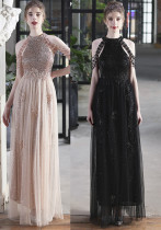 Luxury Sequin Mesh Brides Dress Elegant Formal Party Evening Gown Luxury Sequin Mesh Brides Dress Elegant Formal Party Evening Gown