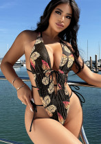 Sexy Butterfly Print One-Piece Swimsuit