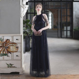 Luxury Sequin Mesh Brides Dress Elegant Formal Party Evening Gown