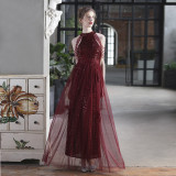 Luxury Sequin Mesh Brides Dress Elegant Formal Party Evening Gown
