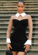 Women's Spring Summer Turndown Collar Mesh Patchwork Zipper A-Line Dress
