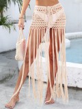 Women’s Crochet Fringe Patchwork Tie Beach Skirt