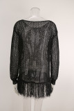Summer Women’s Fringe Beach Cover Up Crochet Knit Shirt