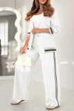 Chic Solid Color Career Two Piece Suit