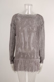 Summer Women’s Fringe Beach Cover Up Crochet Knit Shirt