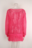 Summer Women’s Fringe Beach Cover Up Crochet Knit Shirt