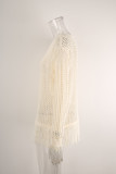 Summer Women’s Fringe Beach Cover Up Crochet Knit Shirt