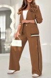 Chic Solid Color Career Two Piece Suit