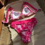 High Waist Printed Lace Two Piece Bikini Swimsuit