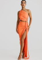 Women’s Summer One Shoulder Low Back Cutout ruched Dress Women’s Summer One Shoulder Low Back Cutout ruched Dress