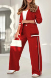 Chic Solid Color Career Two Piece Suit