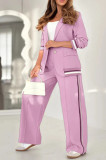 Chic Solid Color Career Two Piece Suit