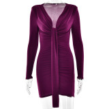 Women Party V-neck Sexy Bodycon Dress