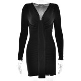 Women Party V-neck Sexy Bodycon Dress