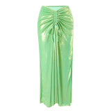 Women Halter Neck Rhinestone Two Pieces Swimsuit