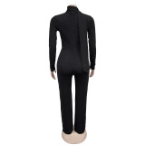Women Sexy V-neck Long Sleeve Beaded Jumpsuit