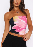Printed Strapless Women's Summer Sexy Camisole Top