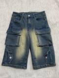Women's Summer Casual Loose Pocket Denim Shorts
