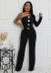 Women Sexy One Shoulder Long Sleeve Jumpsuits