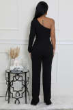 Women Sexy One Shoulder Long Sleeve Jumpsuits
