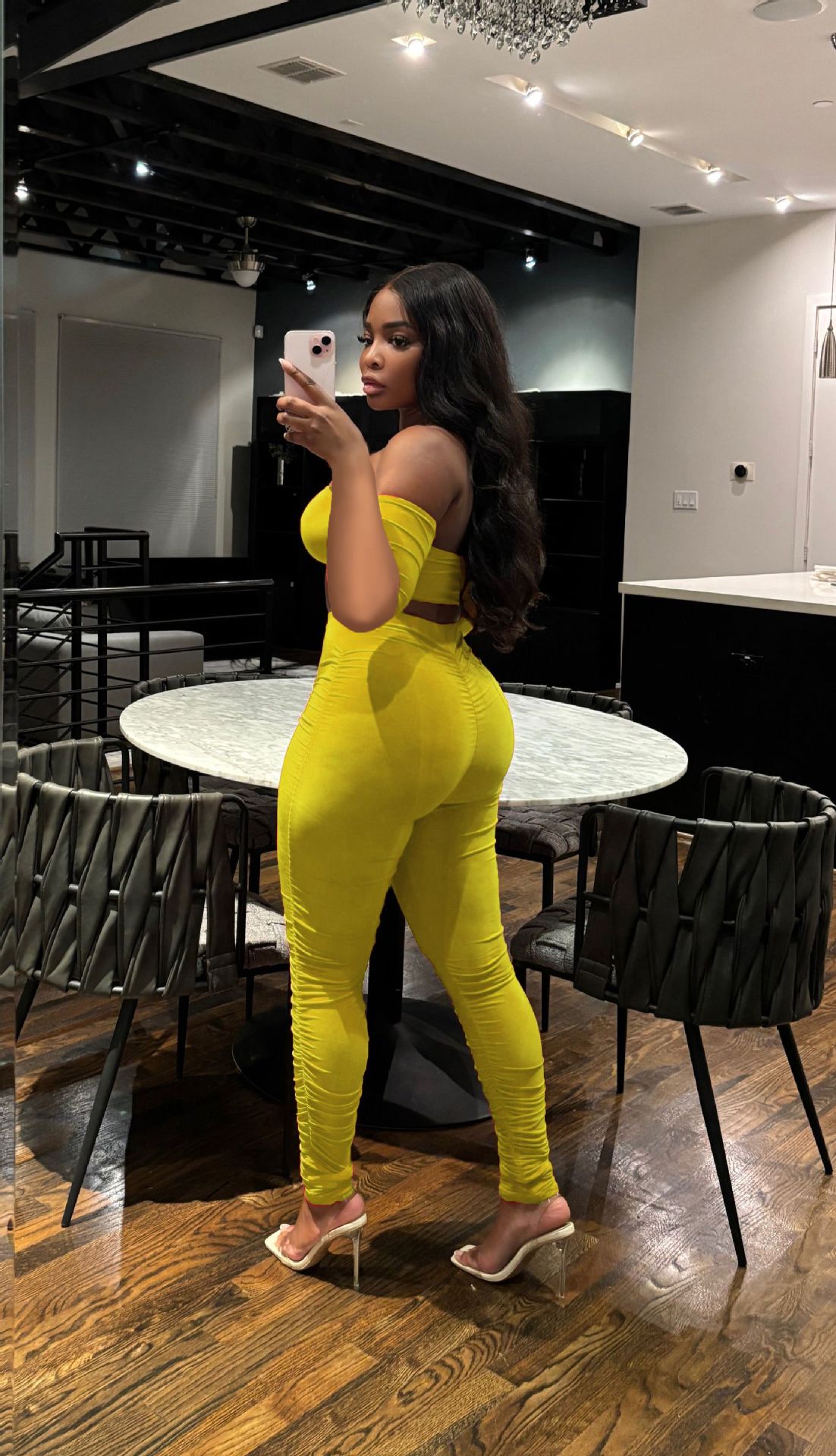 Women Sexy Backless Strapless Solid Top and Pants Two Piece Set