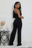 Women Sexy One Shoulder Long Sleeve Jumpsuits