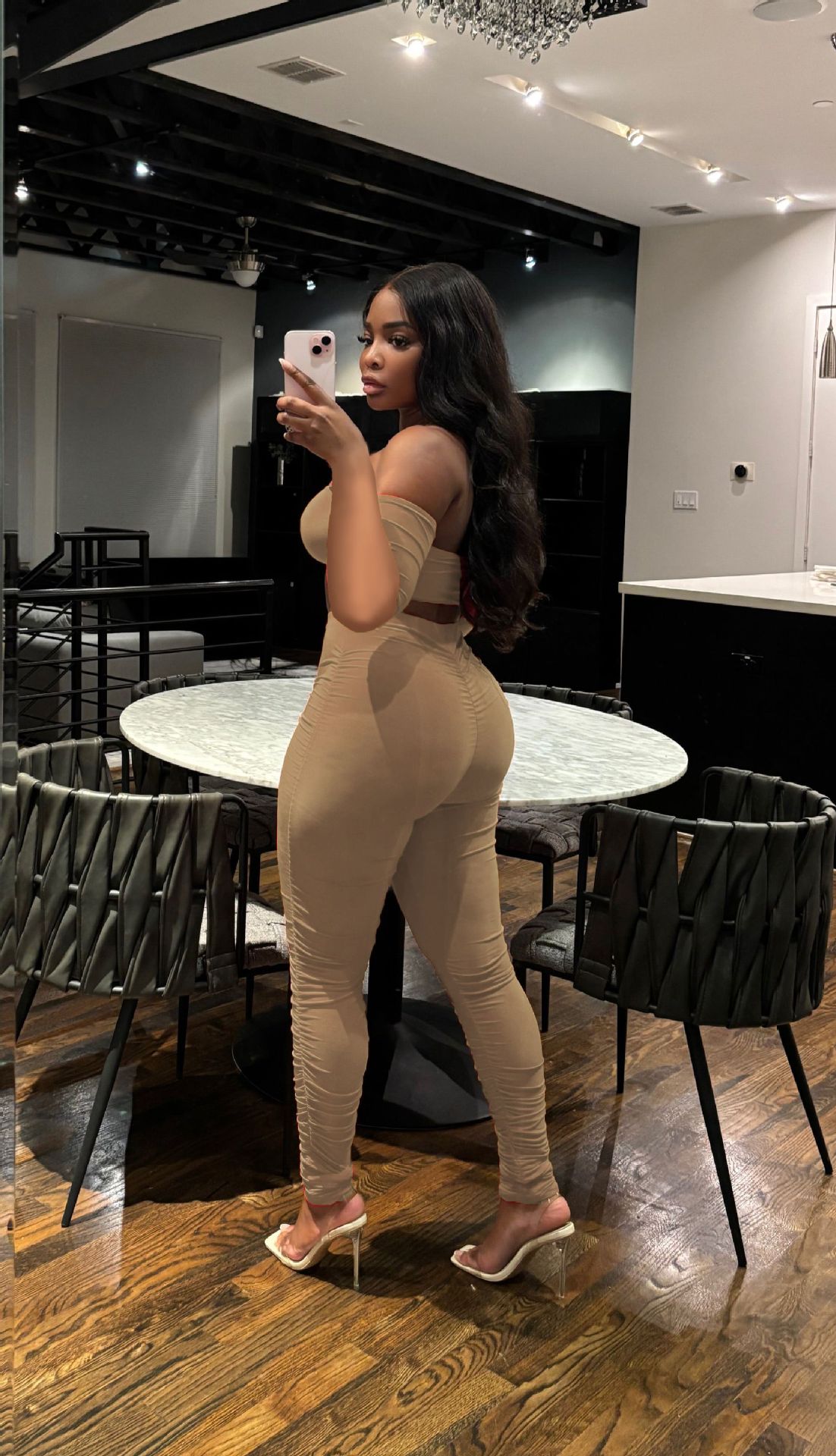 Women Sexy Backless Strapless Solid Top and Pants Two Piece Set