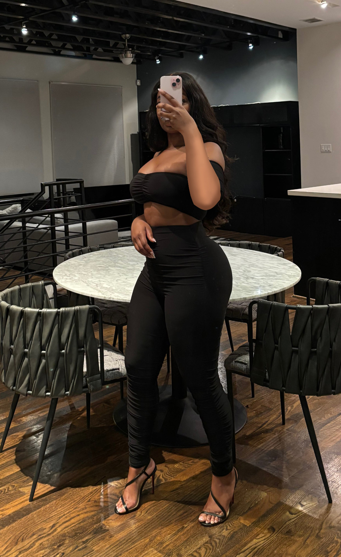 Women Sexy Backless Strapless Solid Top and Pants Two Piece Set