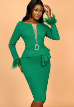 Plus Size Sheer Tight-Fitting Bodycon Formal Party Dress Plus Size Sheer Tight-Fitting Bodycon Formal Party Dress