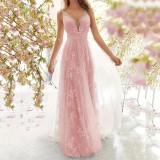 Women's Elegant Sheer Mesh Ball Gown Sexy Sleeveless Evening Dress（Processing time need 3-6 days）