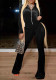 Spring & Autumn Fashion Long-Sleeve Zipper Pocket Jumpsuit