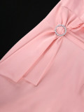 Asymmetric Neckline Ruffle Elegant Bodycon Party Dress