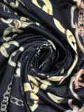 Spring & Autumn Women's Fashion Elegant Wrap V-Neck Half-Sleeve Print Belt Maxi Dress