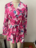 Autumn Long-Sleeved Print Jumpsuit