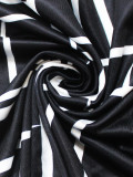 Spring & Autumn Women's Fashion Elegant Wrap V-Neck Half-Sleeve Print Belt Maxi Dress
