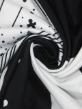 Spring Summer & Autumn Women's Fashion Elegant V-Neck Half-Sleeve Casual Long Dress