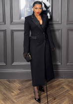 Women sexy and elegant Turndown Collar Blazer Dress