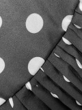 Summer Polka Dot Print Fashion Casual Long Plus Size Dress