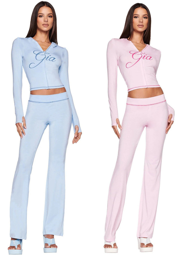 Women Strapless Top and Casual trousers two-piece set