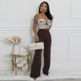 Women Strapless Backless Party Jumpsuit