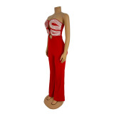 Women Strapless Backless Party Jumpsuit