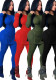 Women slit Ribbed sexy Top and Pant two-piece set