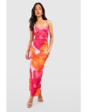 Print Summer Women's Holiday Style Strappy Long Dress