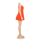 Women's Summer Strap Lace-Up Short Dress